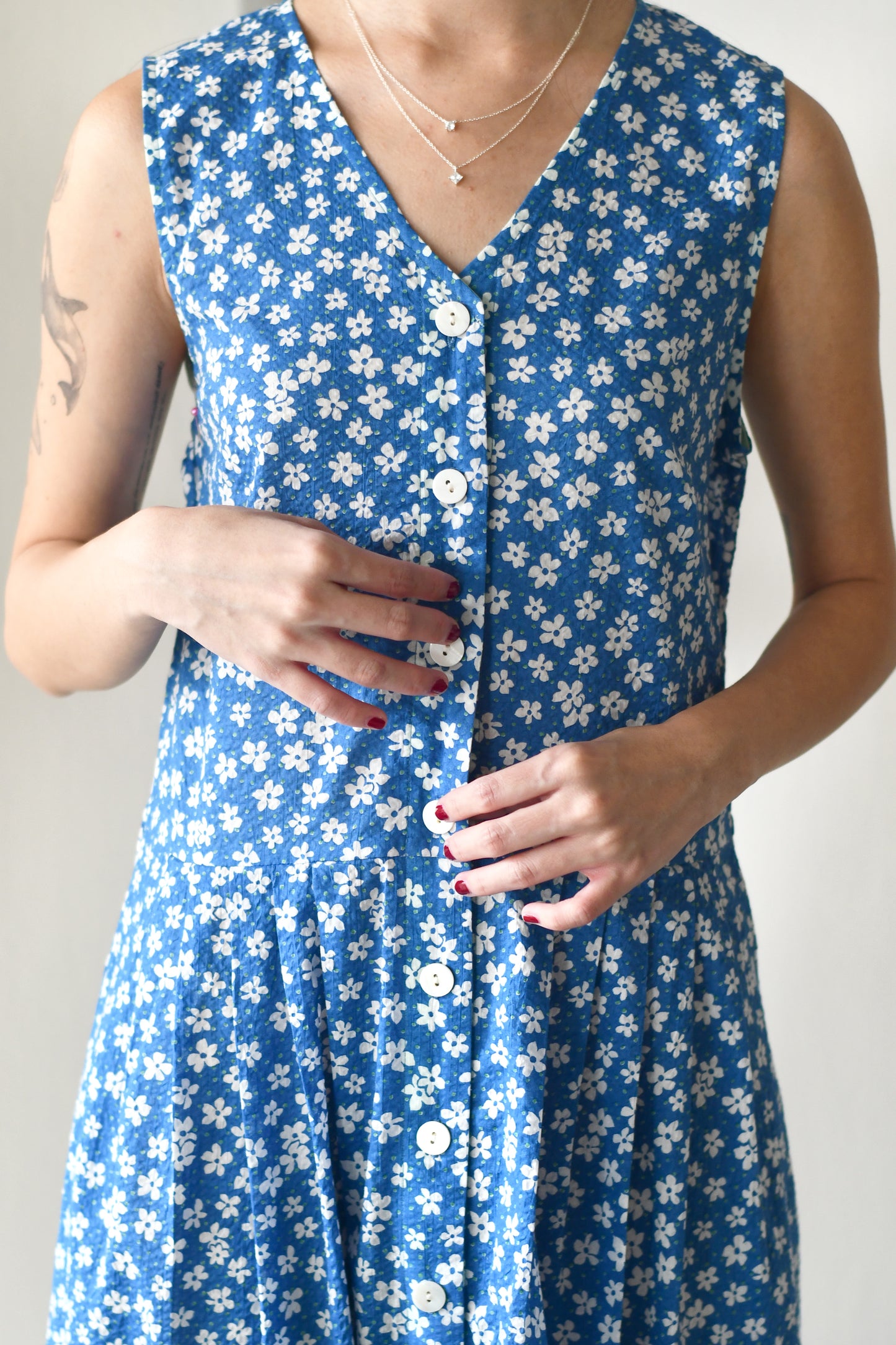 Jamie Dress / Blue Daisy