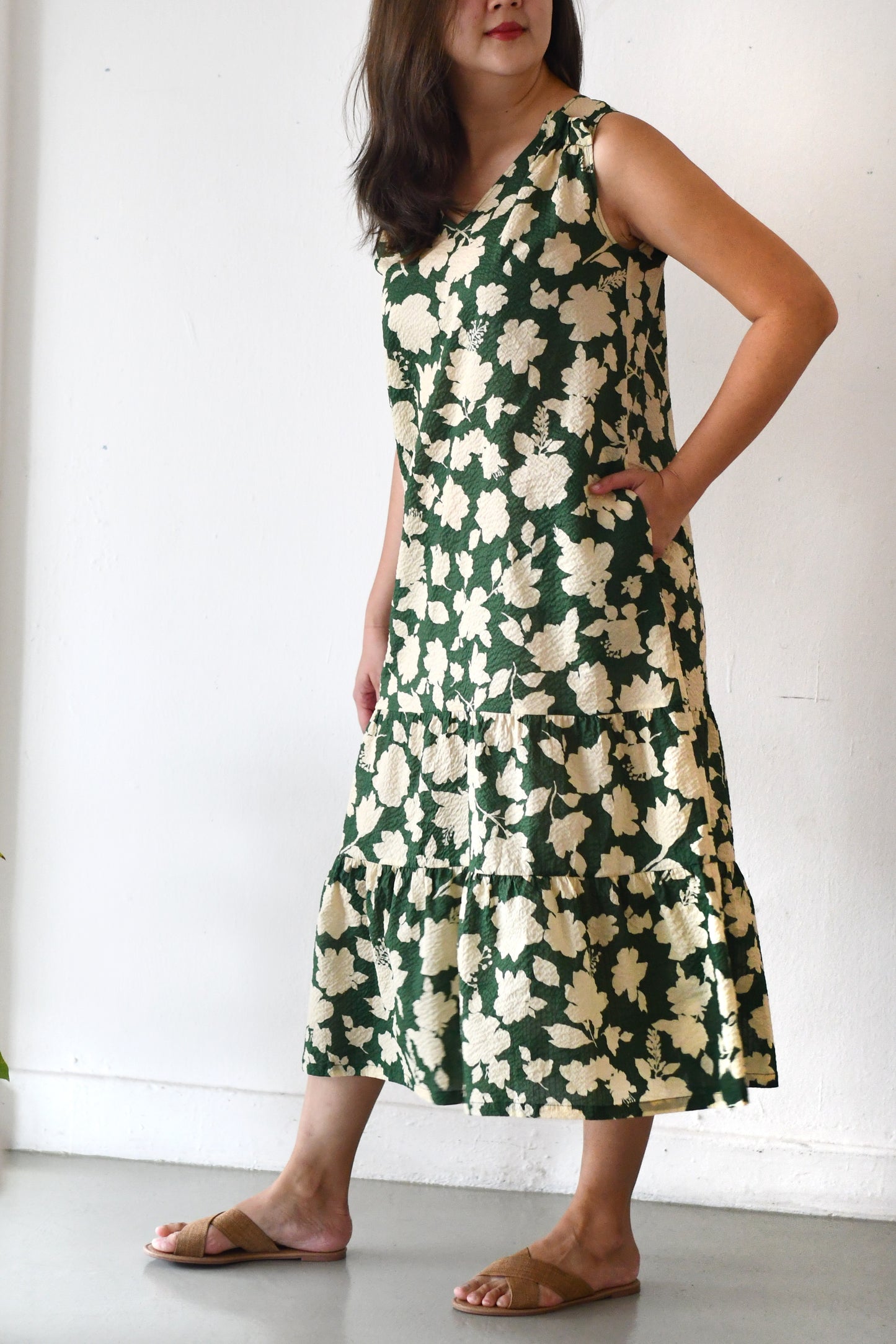 Emi Maxi Dress / Forest Cream