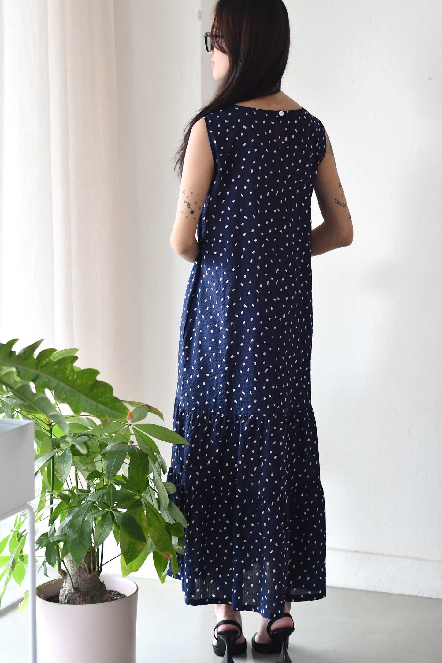 Emi Maxi Dress / Navy Sprinkles