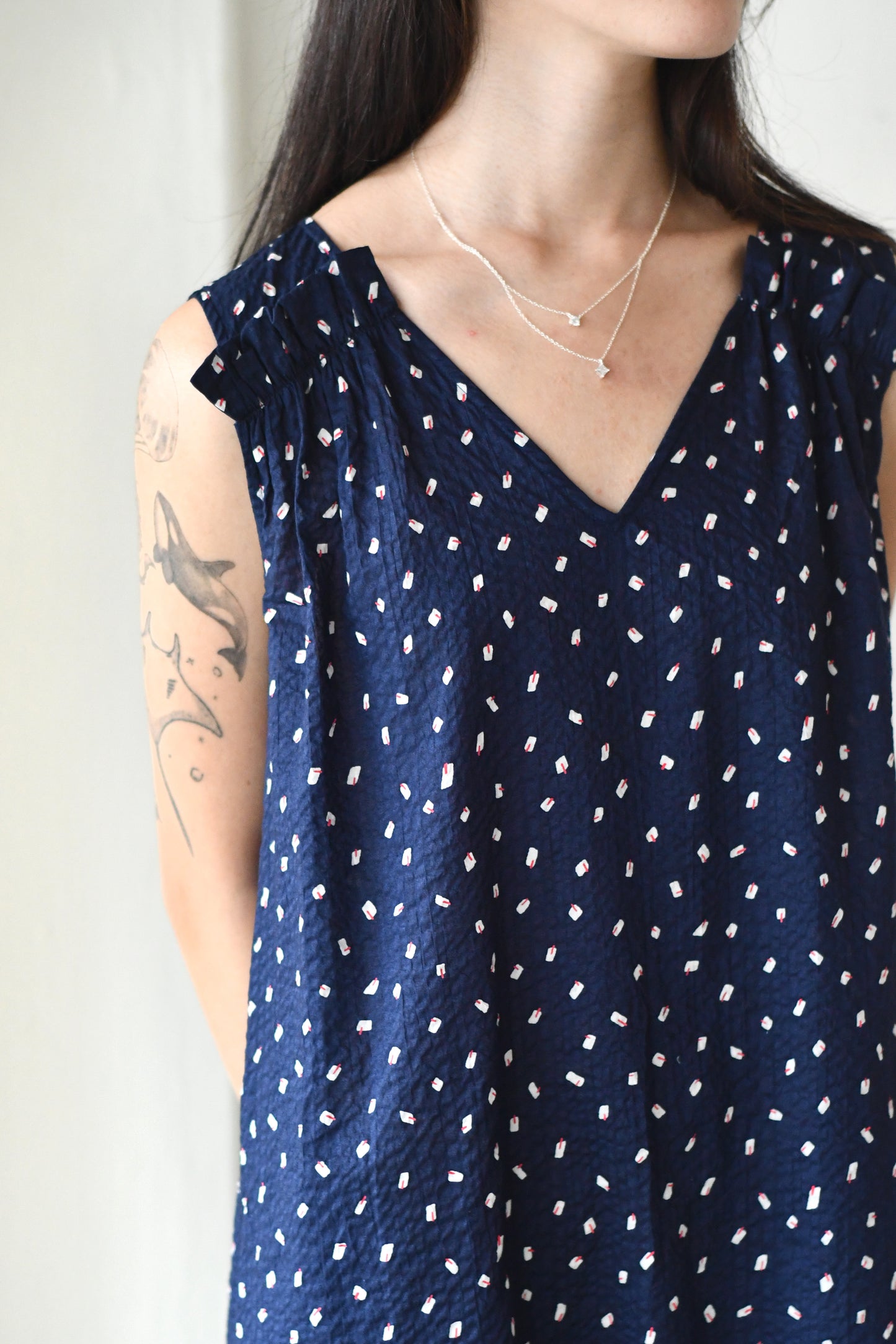 Emi Maxi Dress / Navy Sprinkles