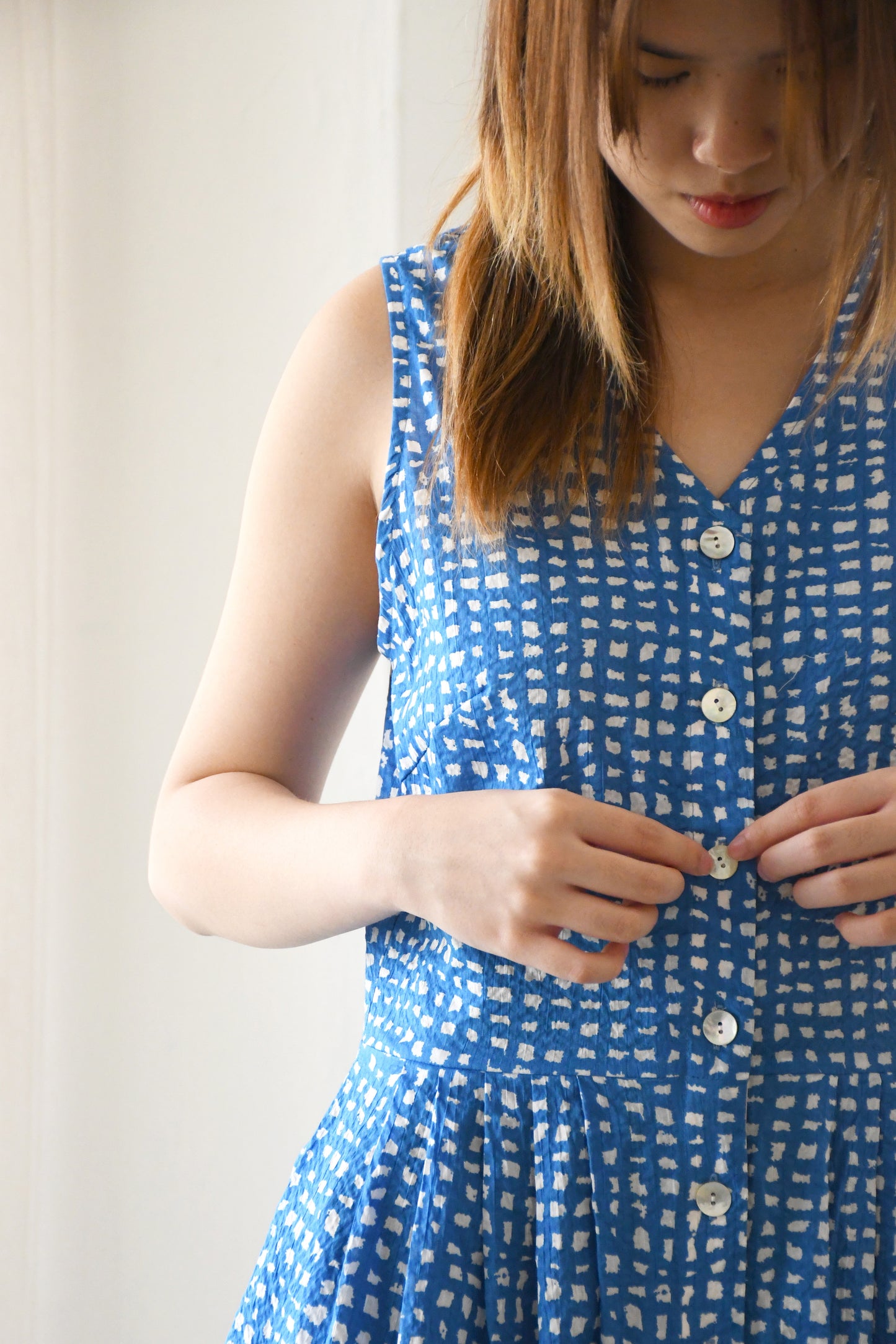 Jamie Dress/ Blue Grids
