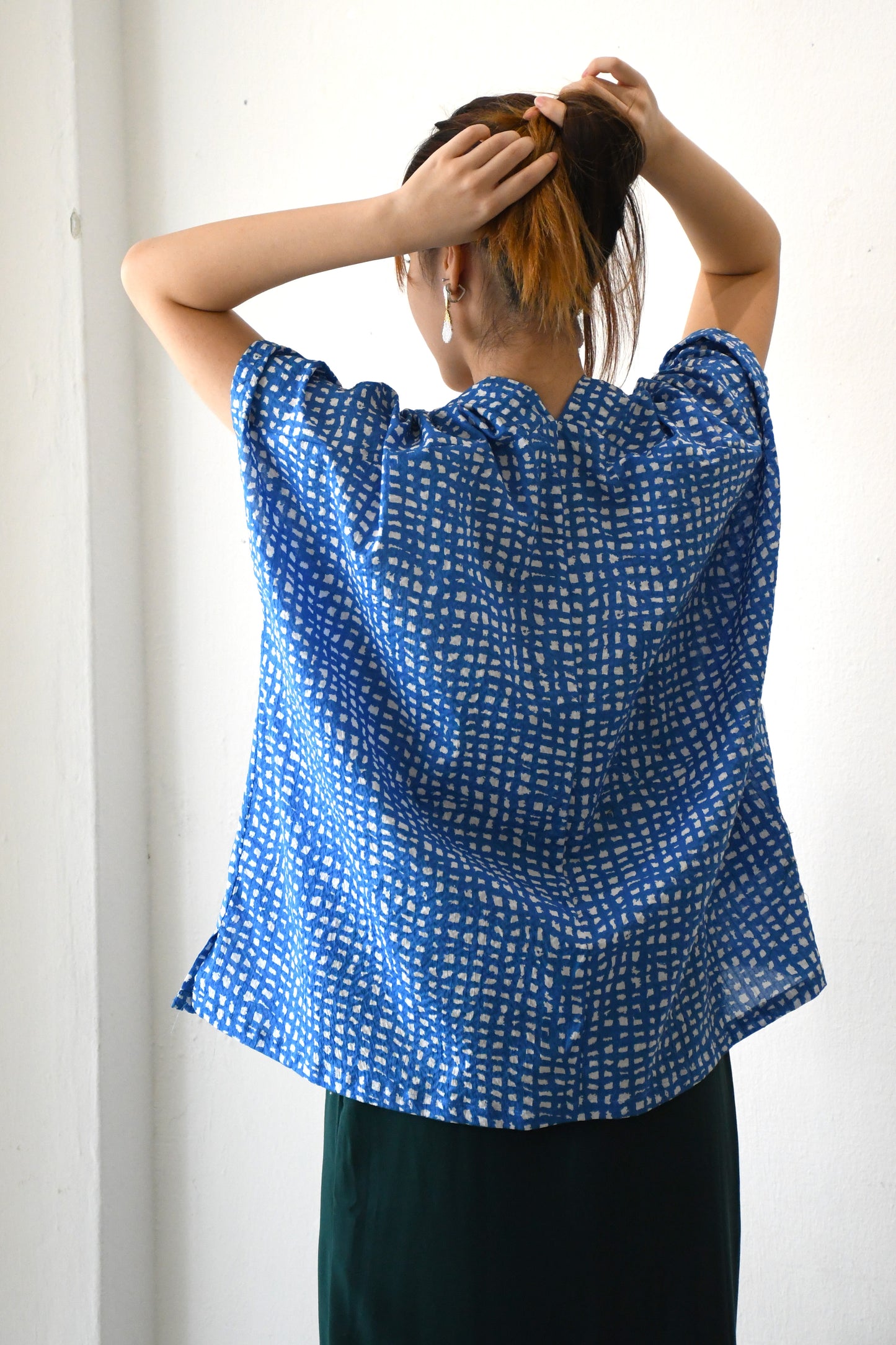 ZW Kimono Outer / Blue Grids