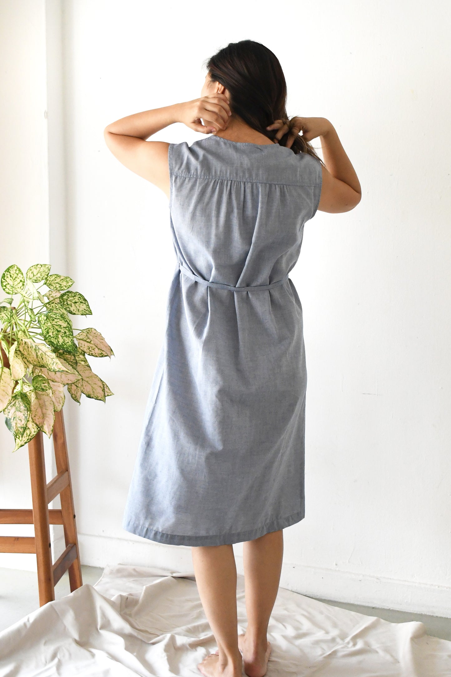 Lea Dress / Chambray blue