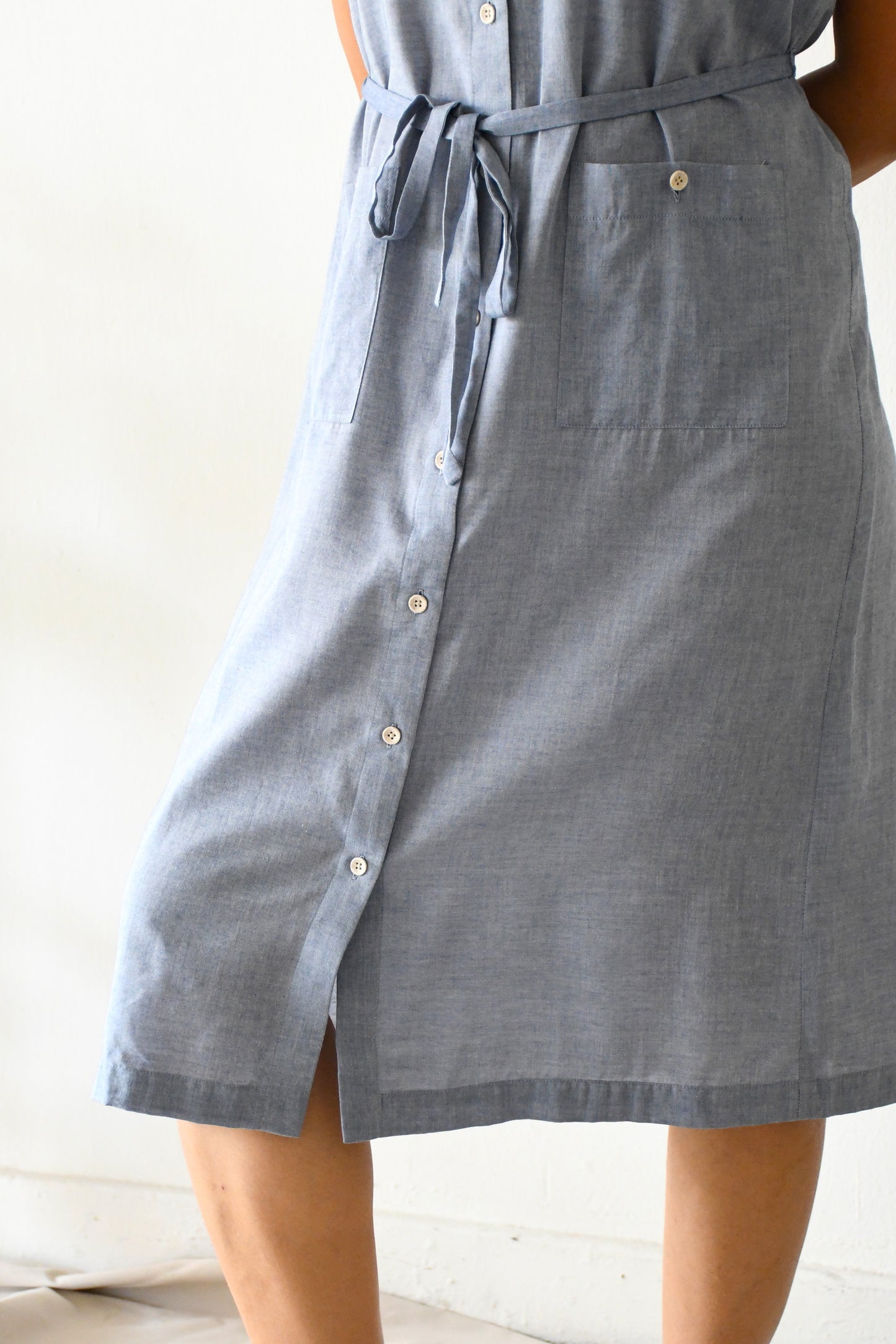 Lea Dress / Chambray blue