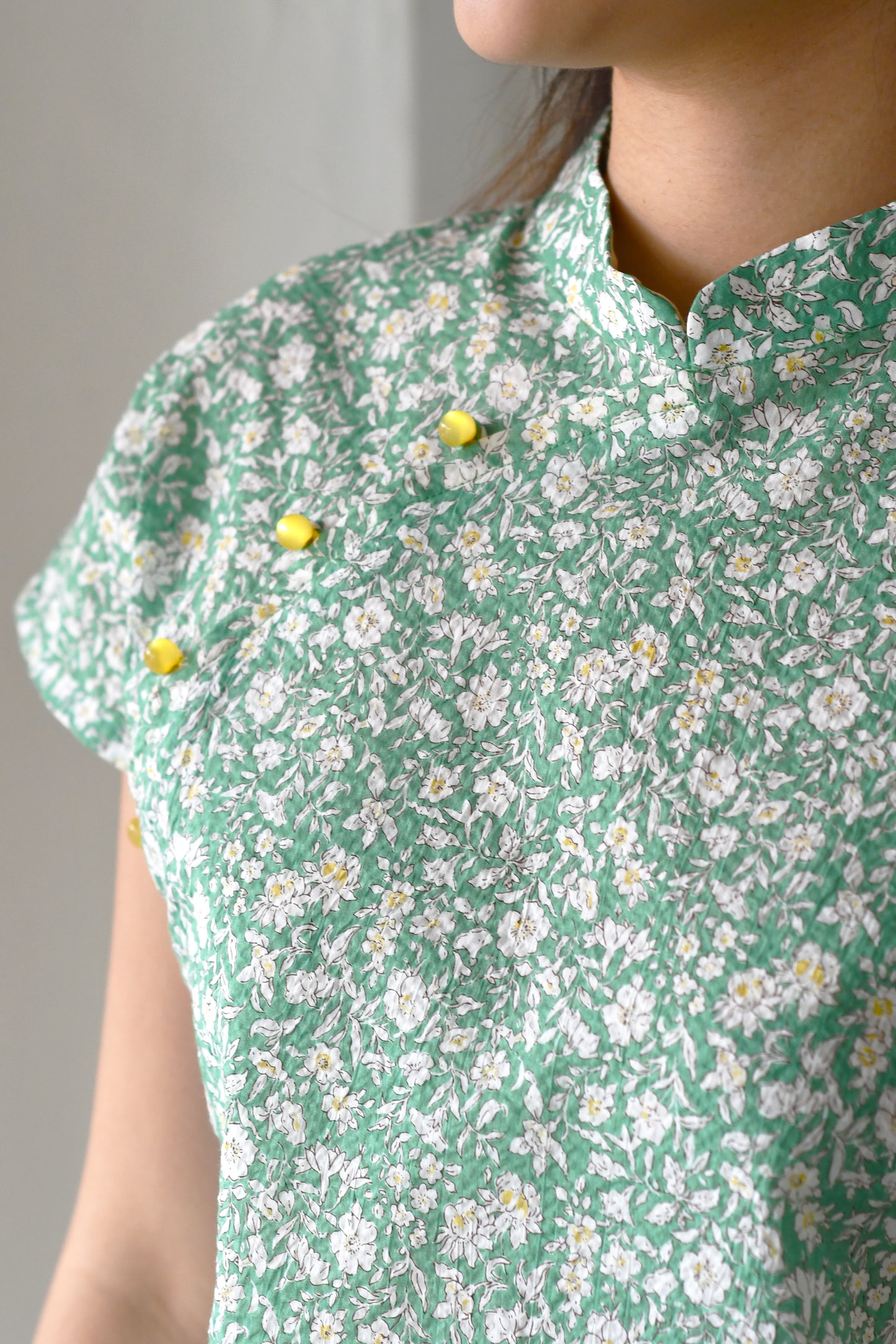 Suzie Blouse / Green Bouquet