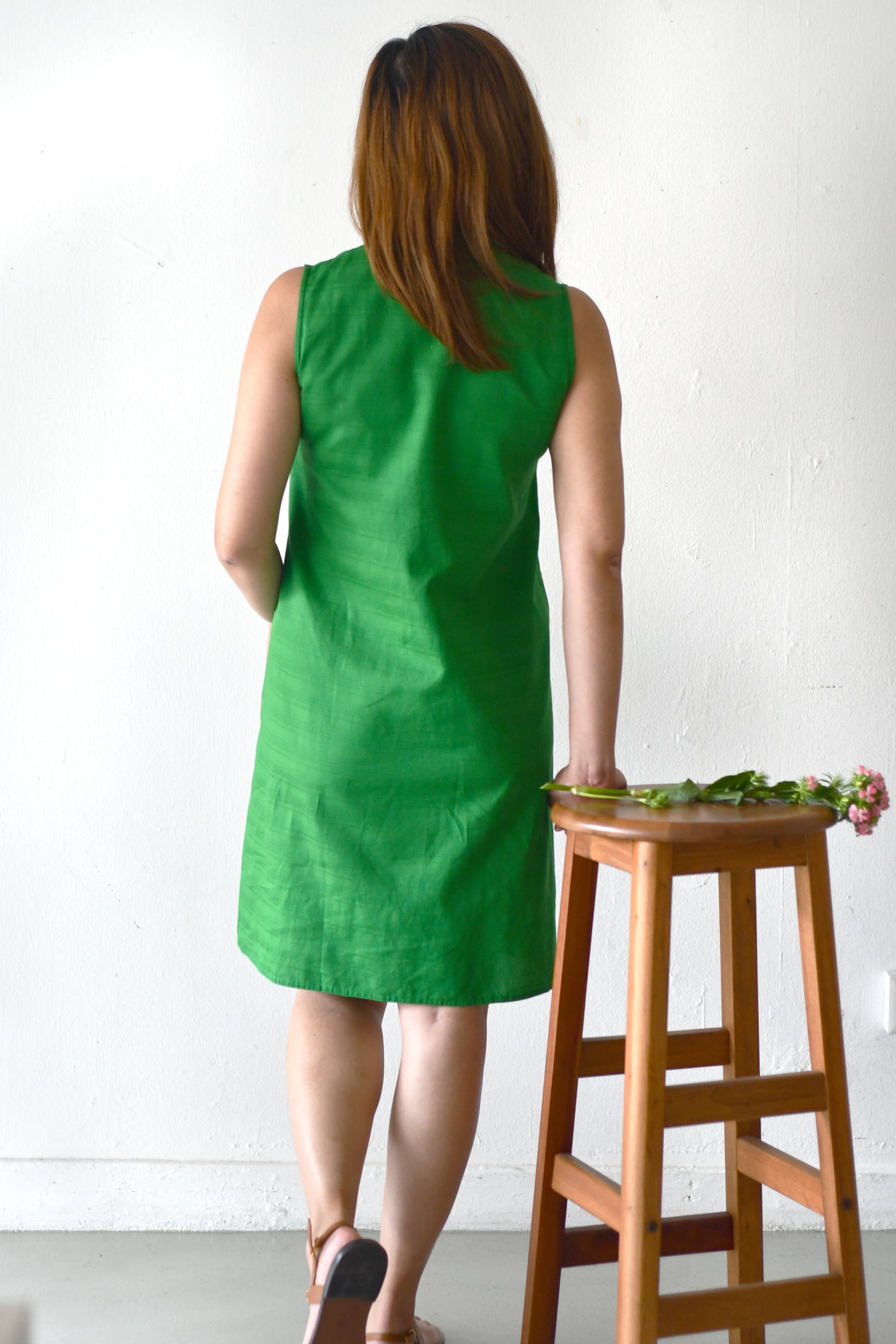 Terese Shift Dress/ Grass