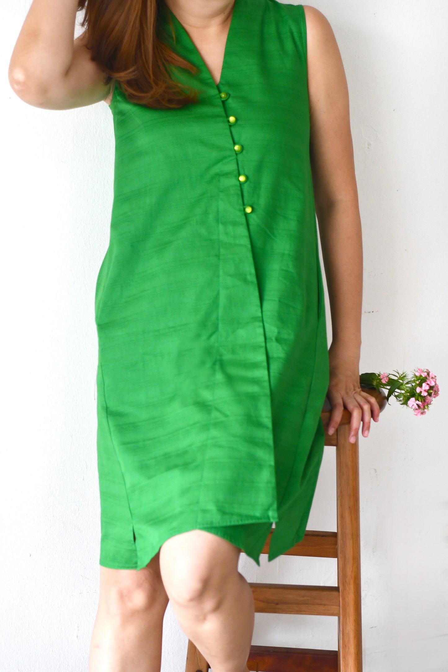 Terese Shift Dress/ Grass