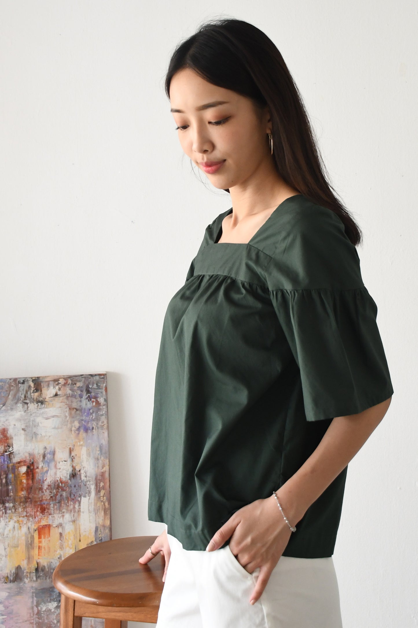 Heidi Blouse / Hunter Green