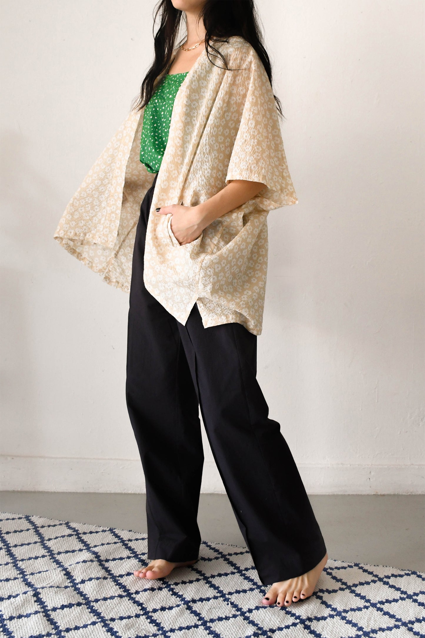 ZW Kimono Outer / Sand Daisy