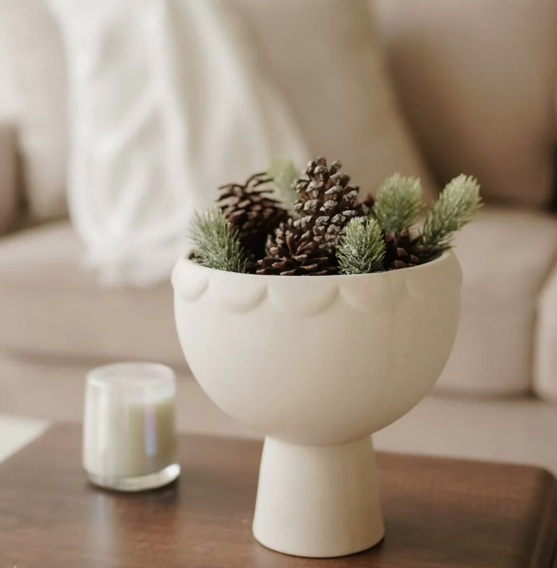 Hera Ceramic Pedestal Bowl