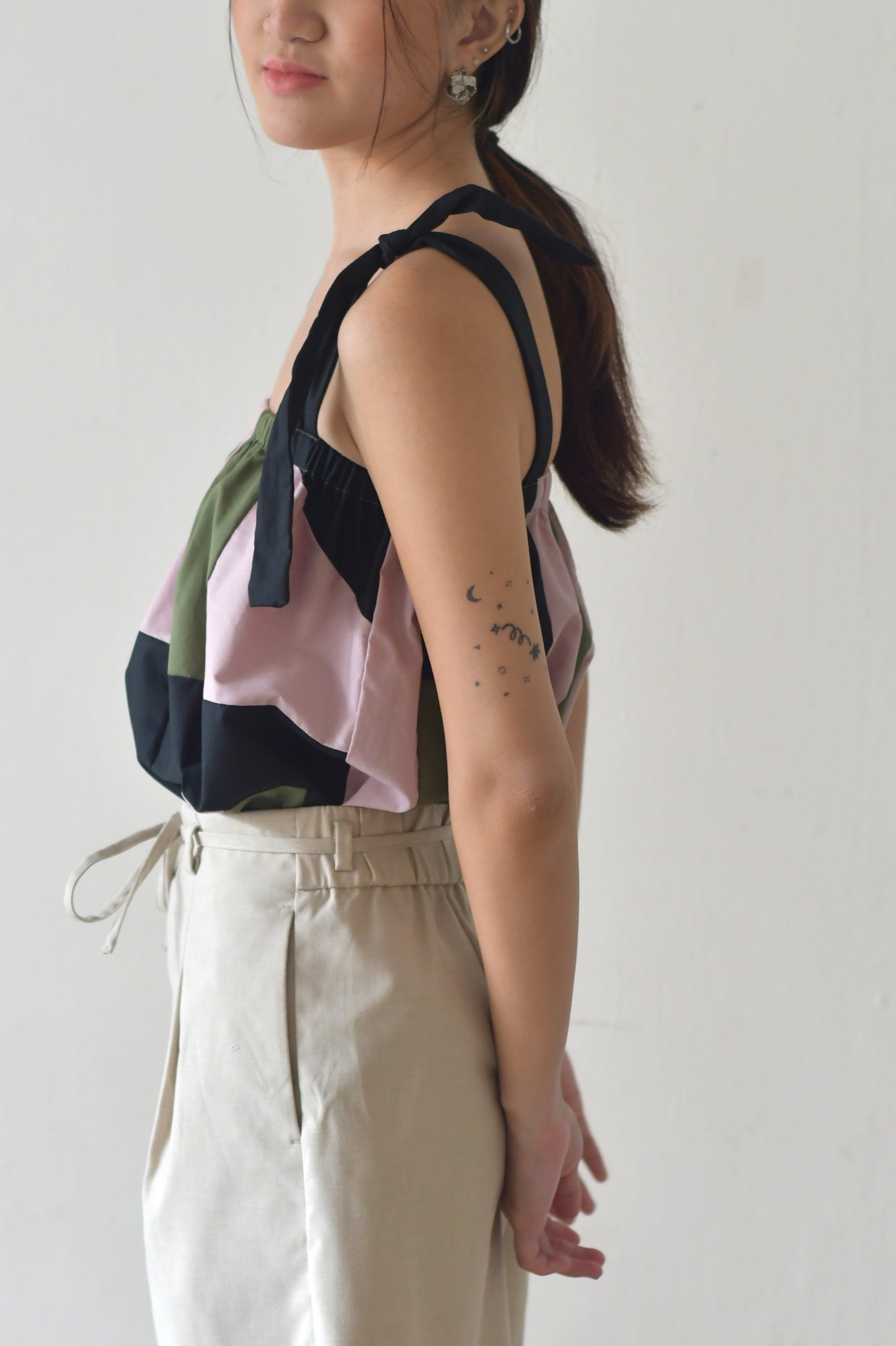 Upcycled Cami / Black Olive