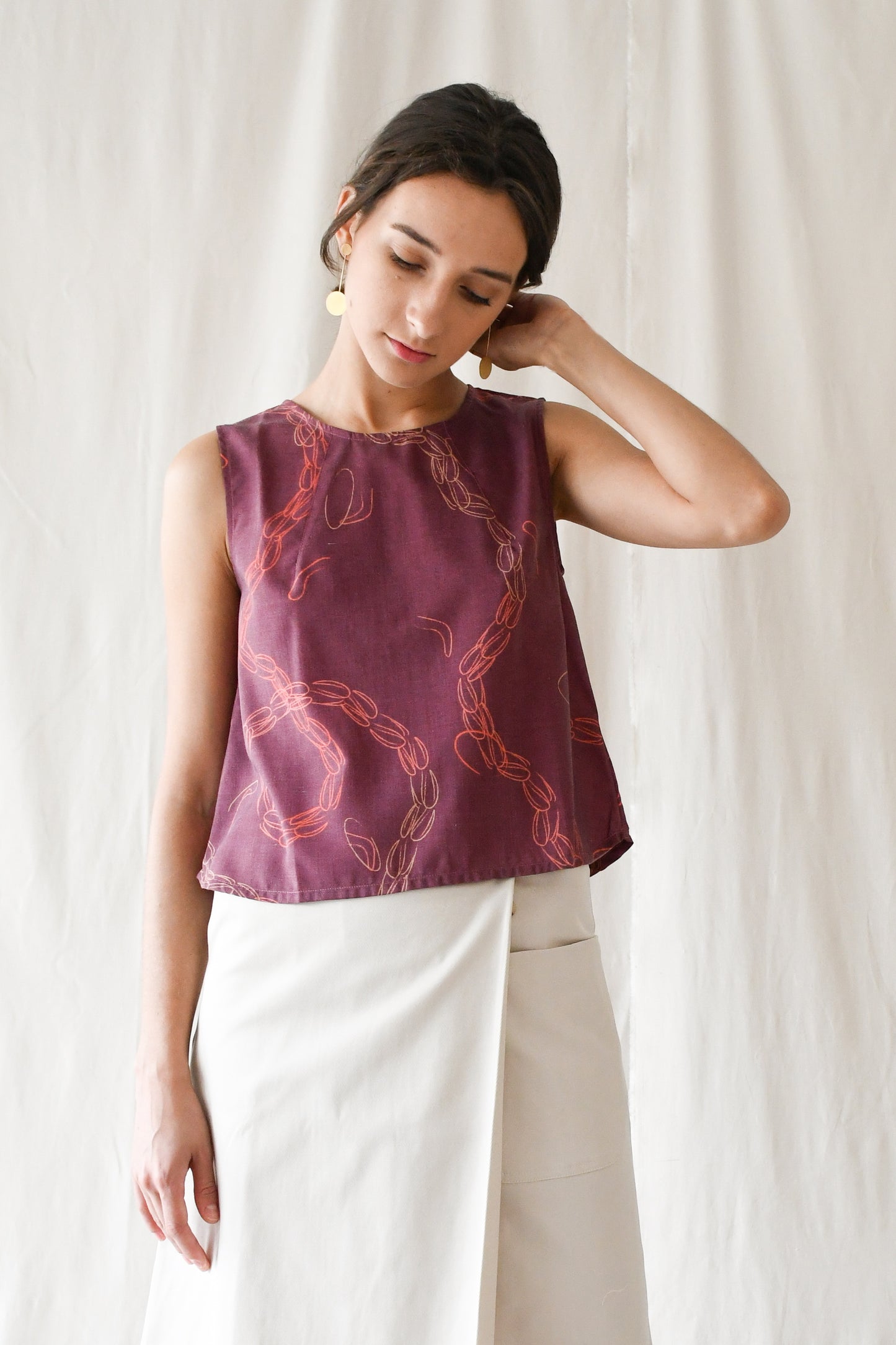 Prints Shell-top / Wine