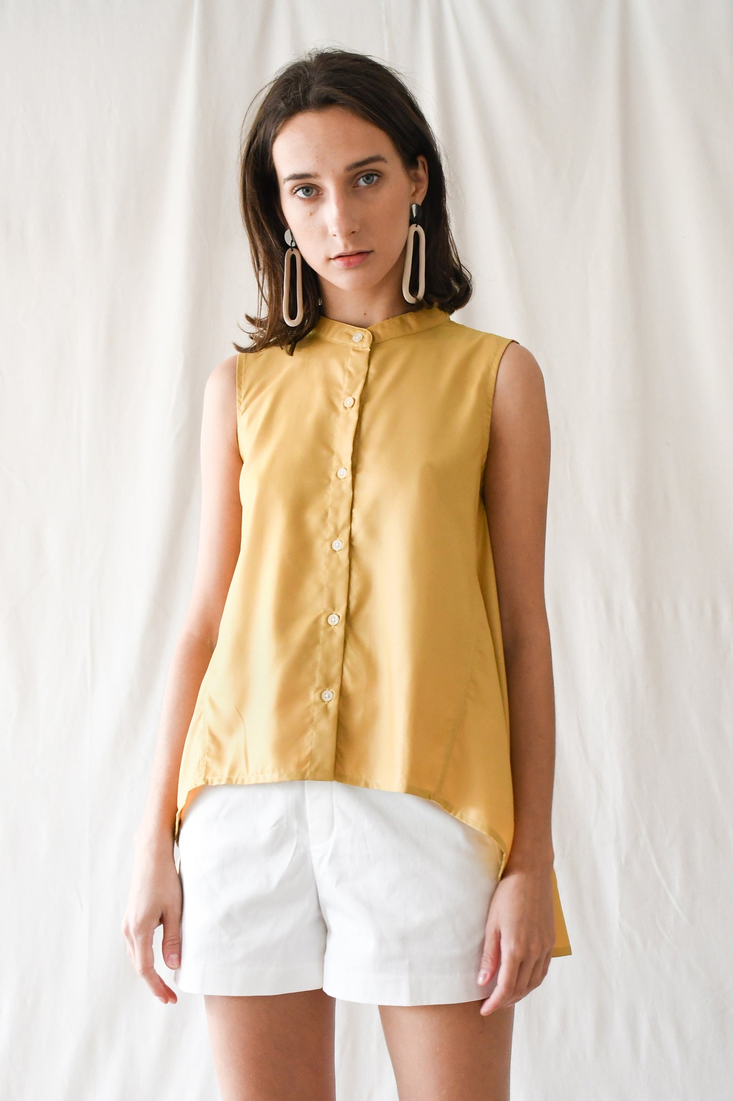 Swing Buttondown Blouse / Yellow