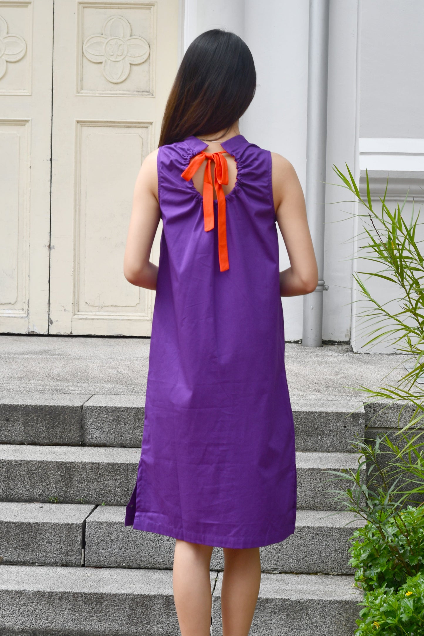 Mandarin Sylvie Dress / Violet
