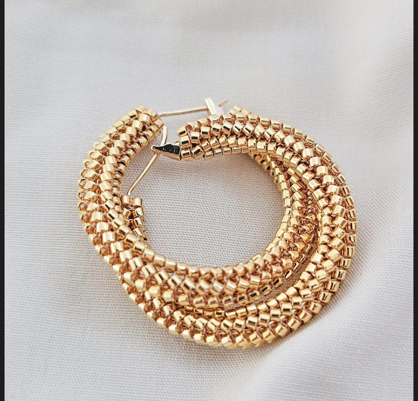 Classique Gold Hoops 30mm
