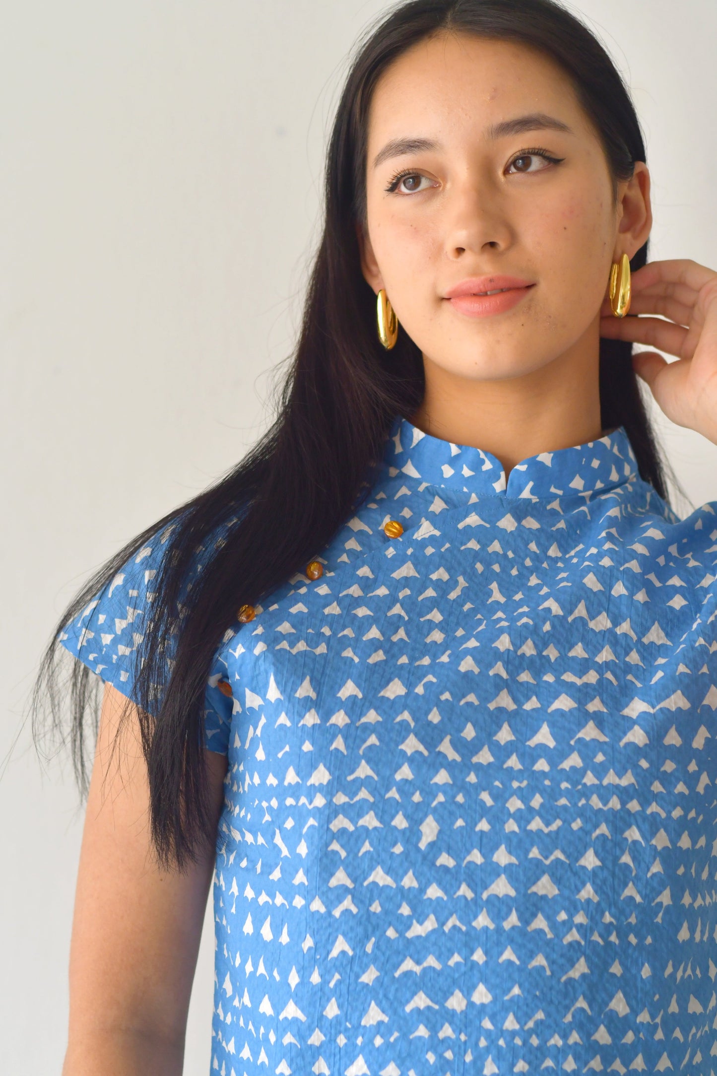 Suzie Blouse/ Blue Hearts