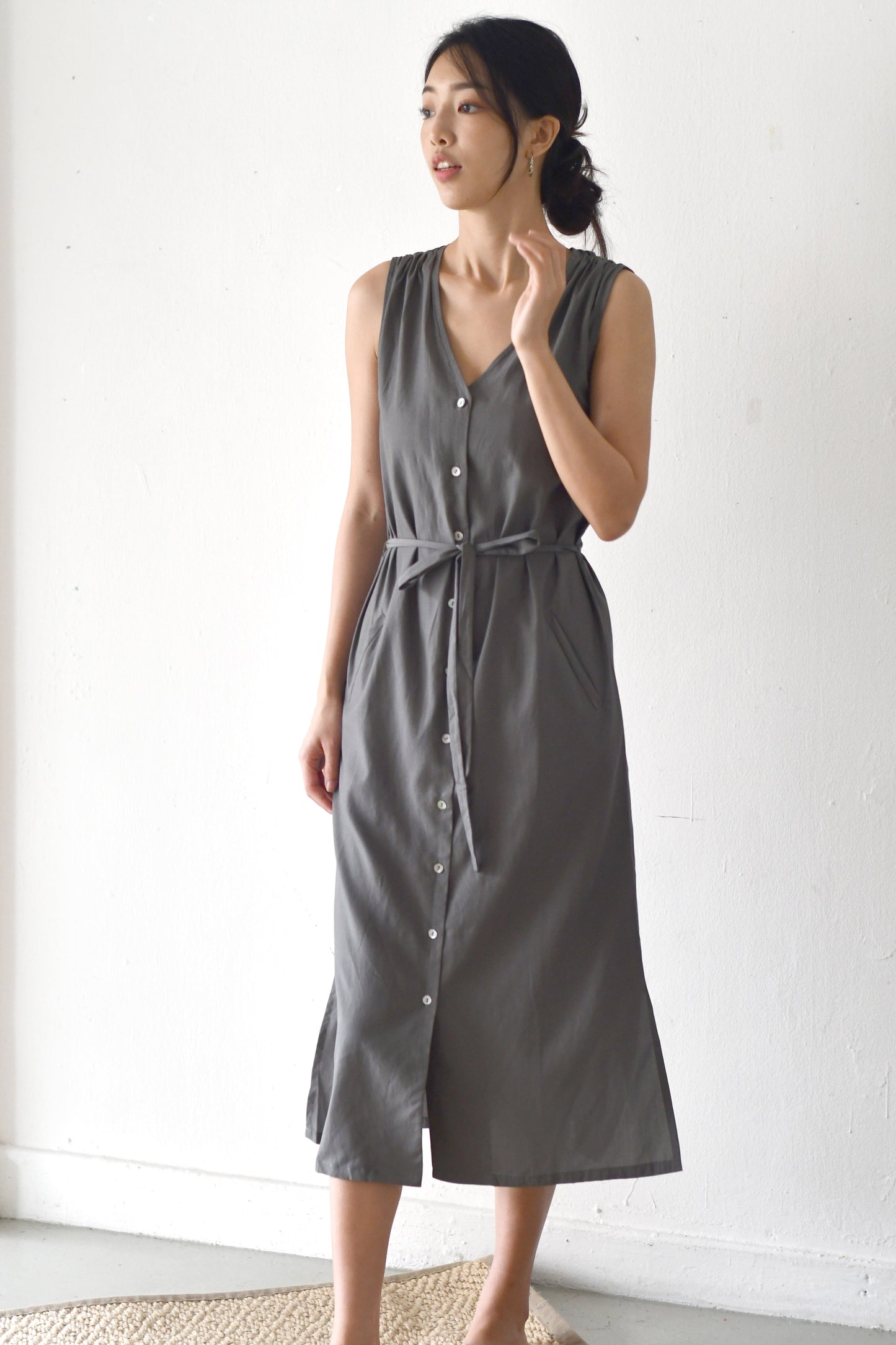 Tania Maxi Dress/ Pewter