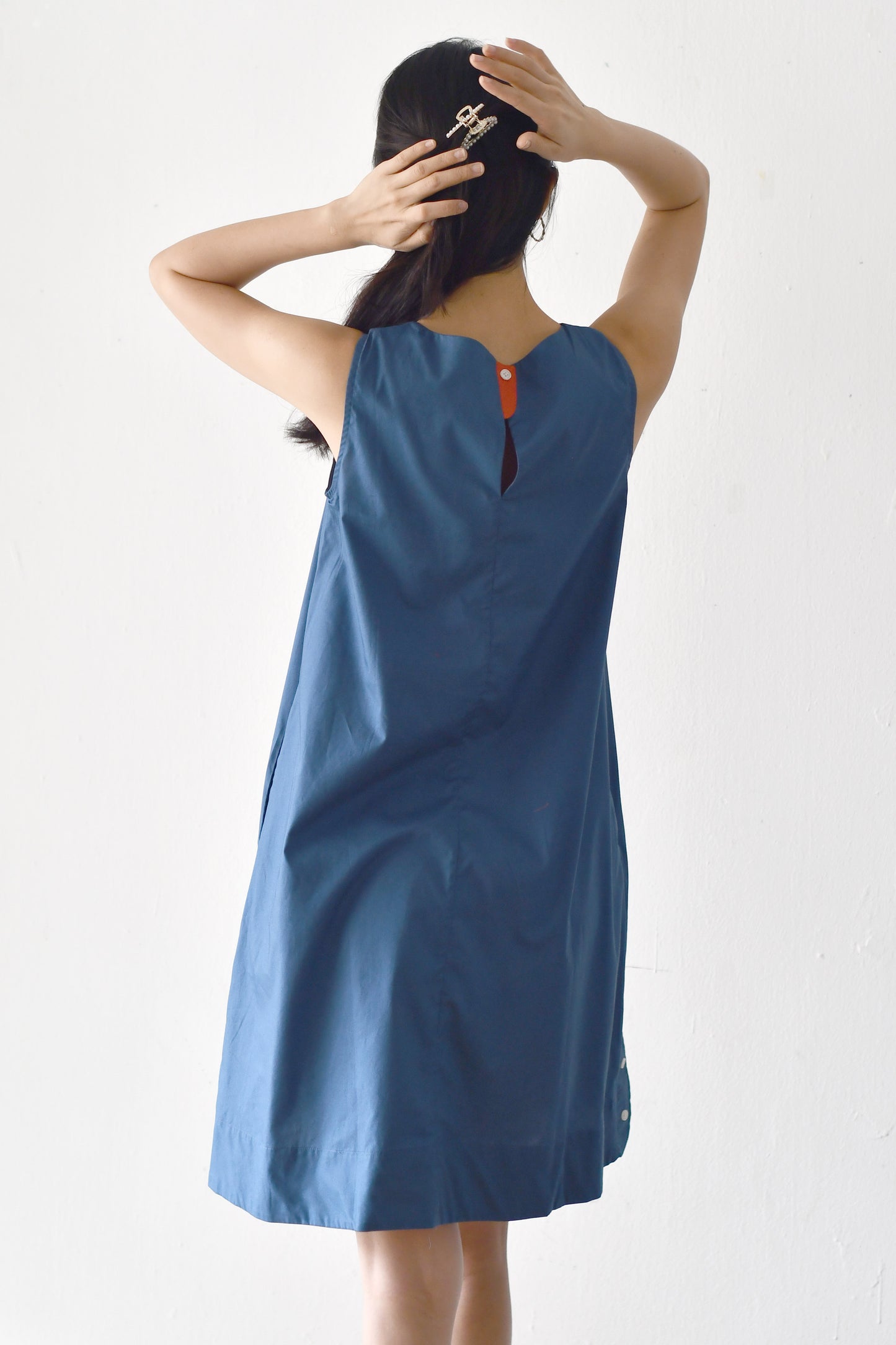 Tent Swing Dress / River Blue