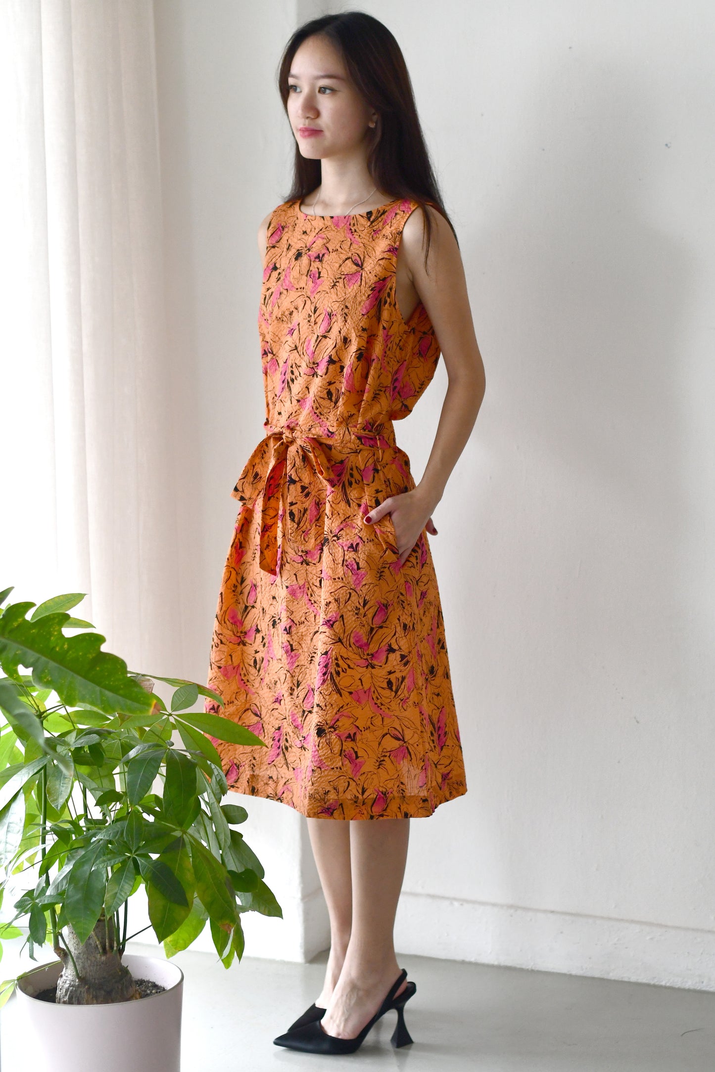 Ease Shift Dress / Orange Blossoms