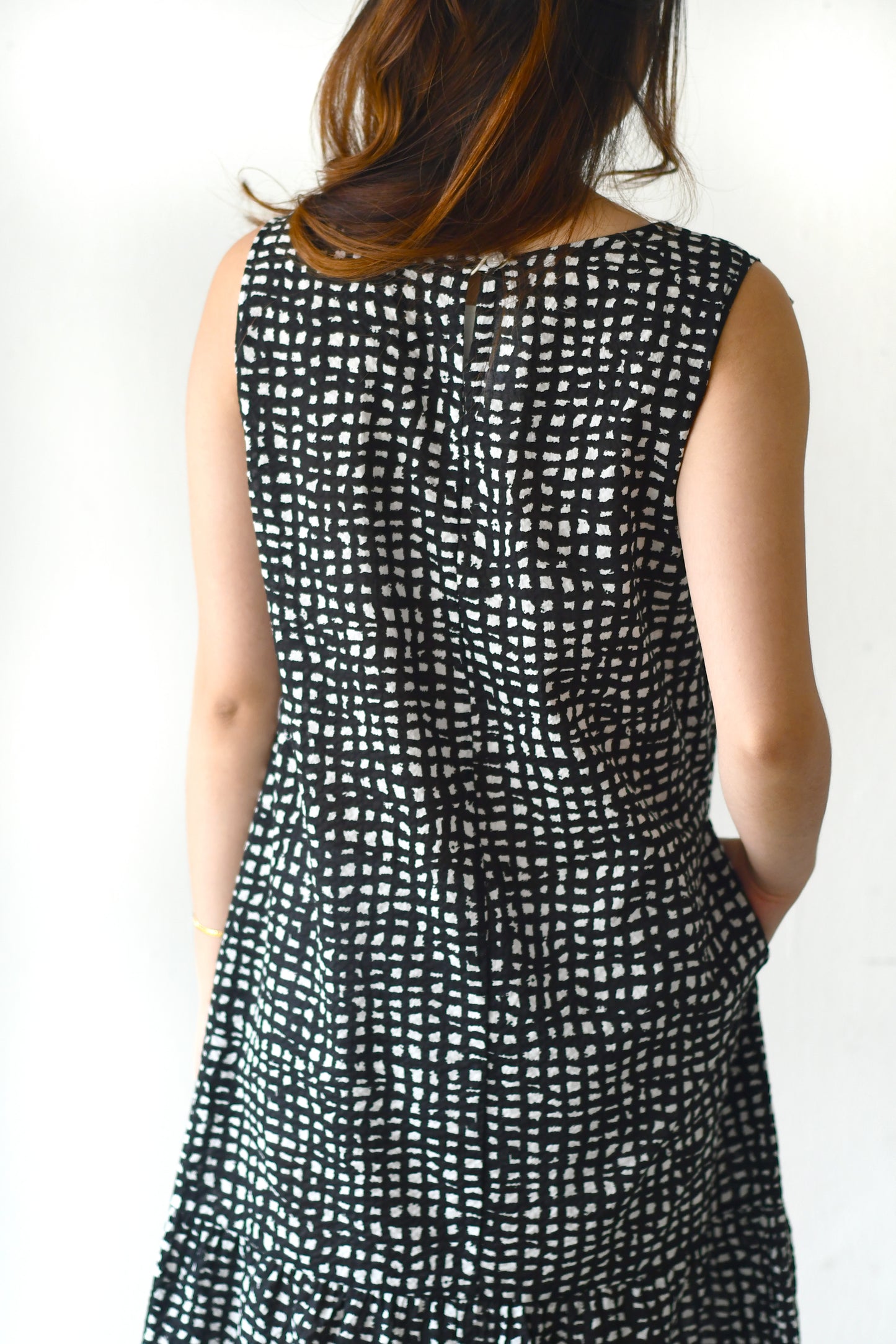 Emi Maxi Dress / Black Grids