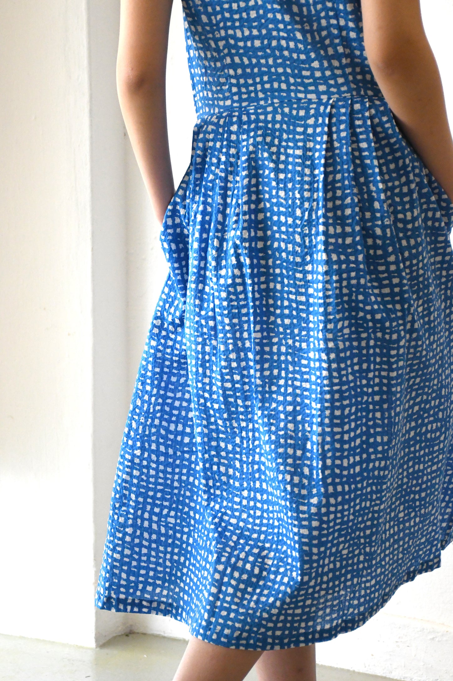 Jamie Dress/ Blue Grids