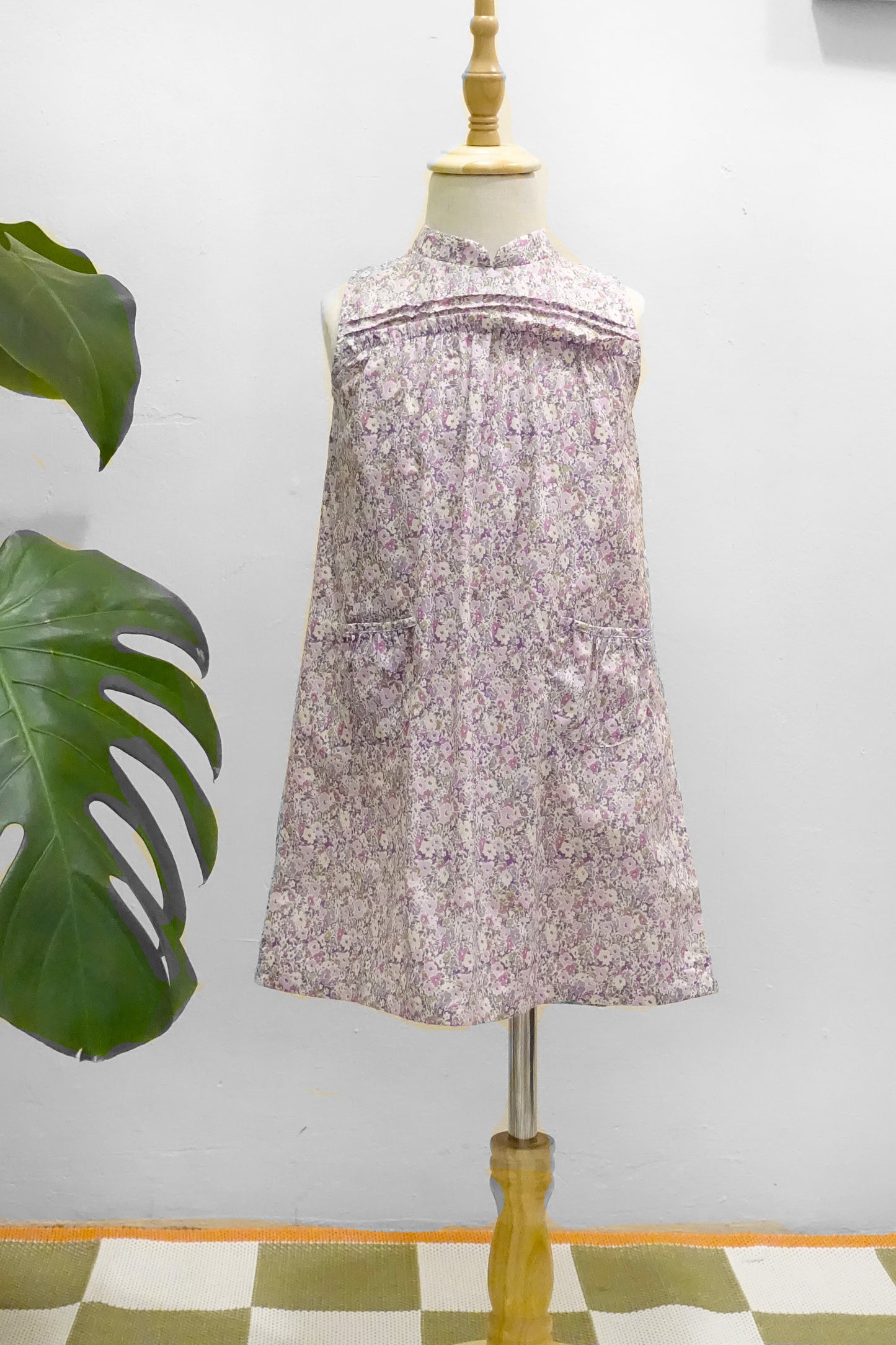 LITTLES Mandarin Etna Dress / Lilac Garden