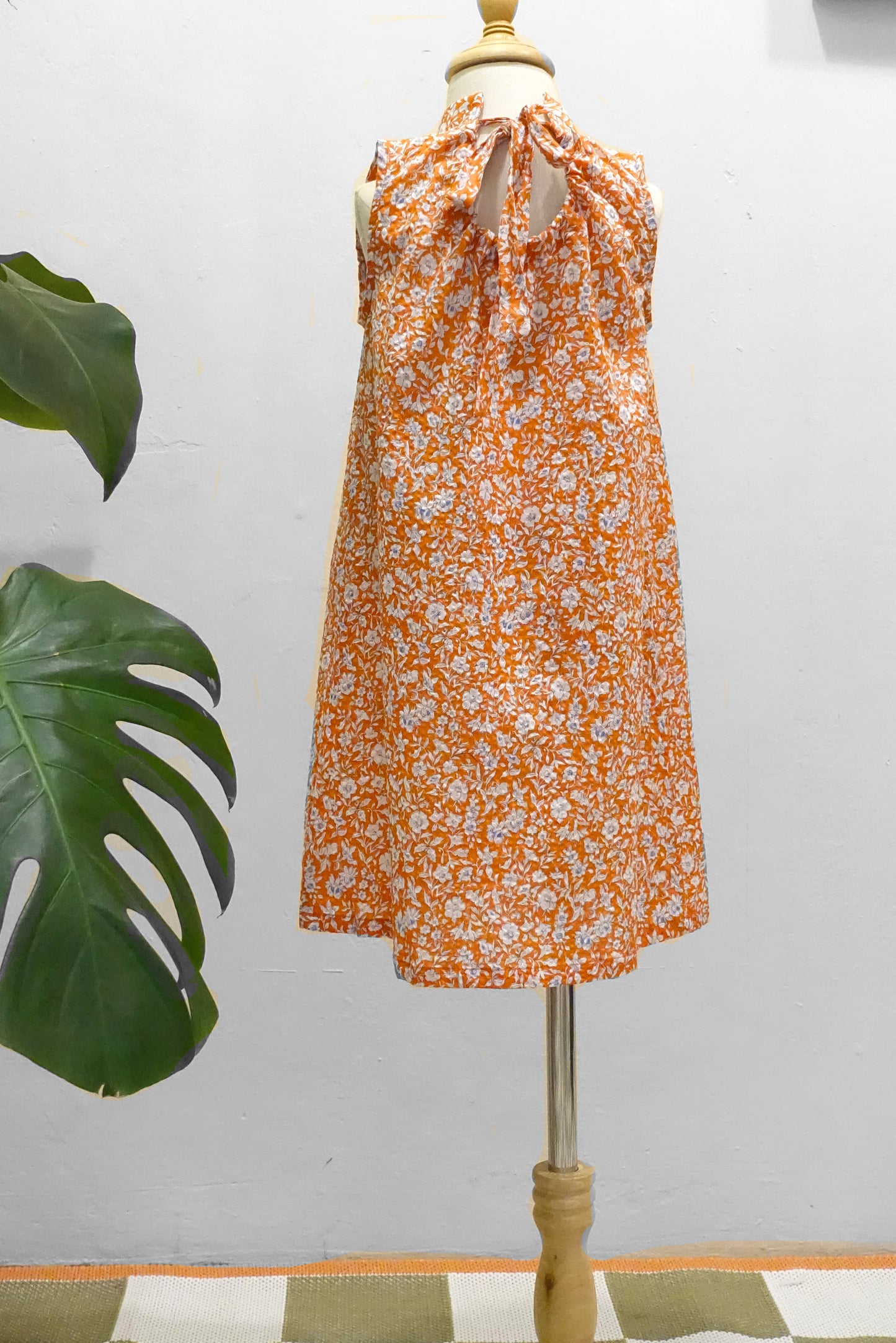 LITTLES Mandarin Etna Dress / Orange Bouquet