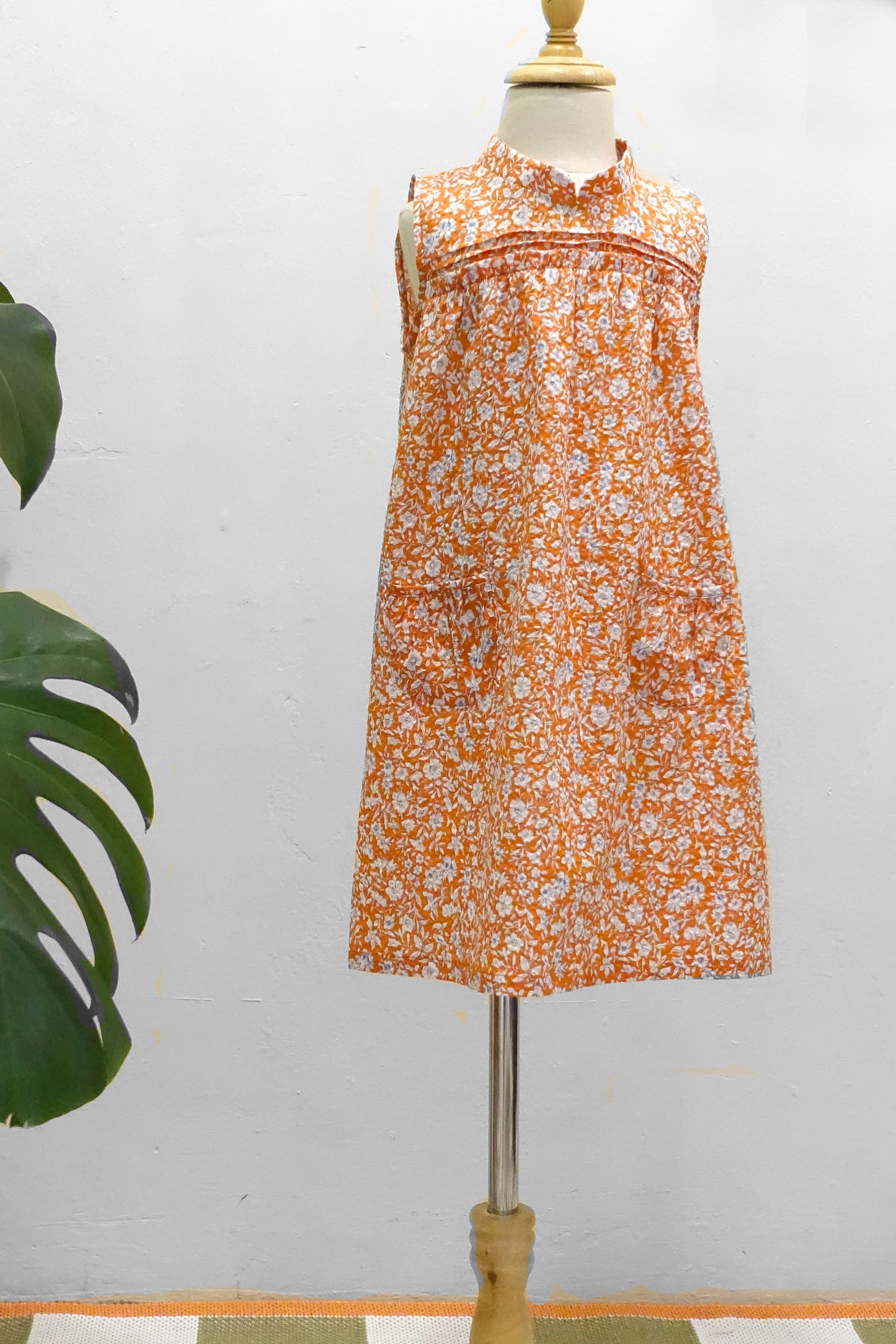 LITTLES Mandarin Etna Dress / Orange Bouquet