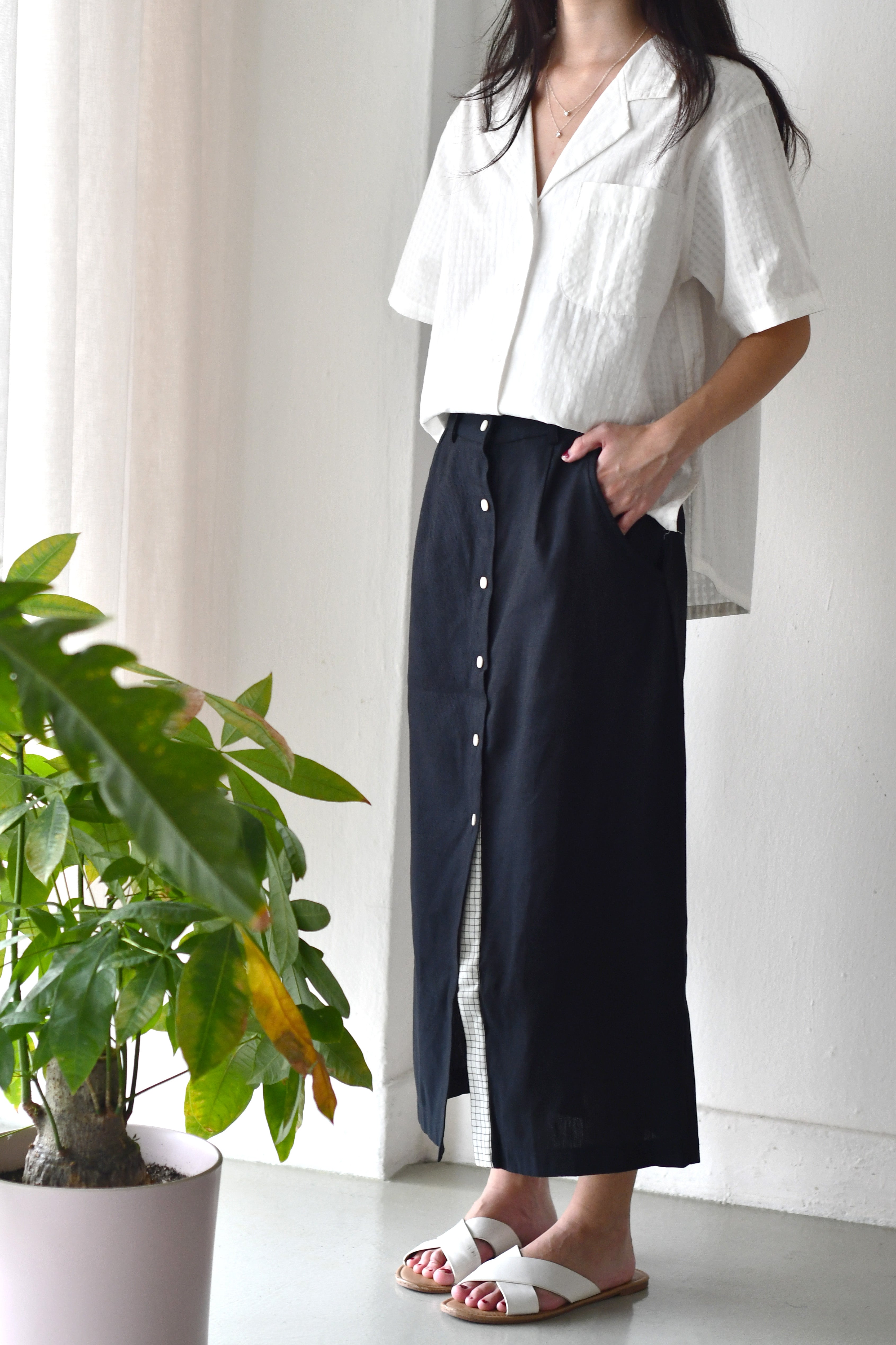 Linen skirt japanese best sale