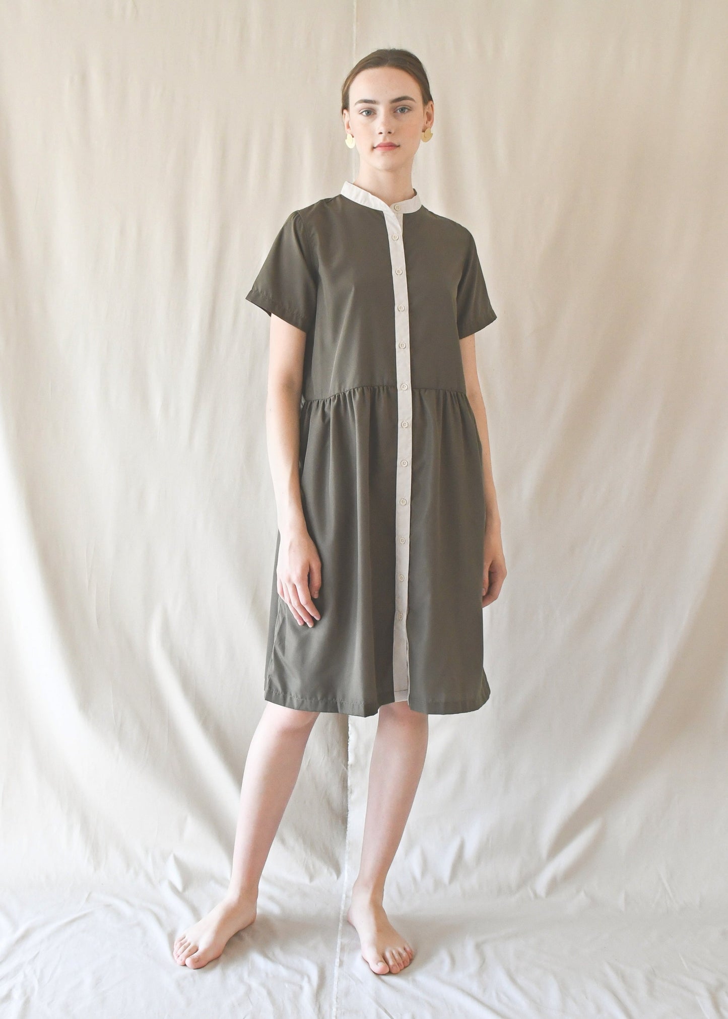 Archive Sale / Jane Gathered Dress / Olive