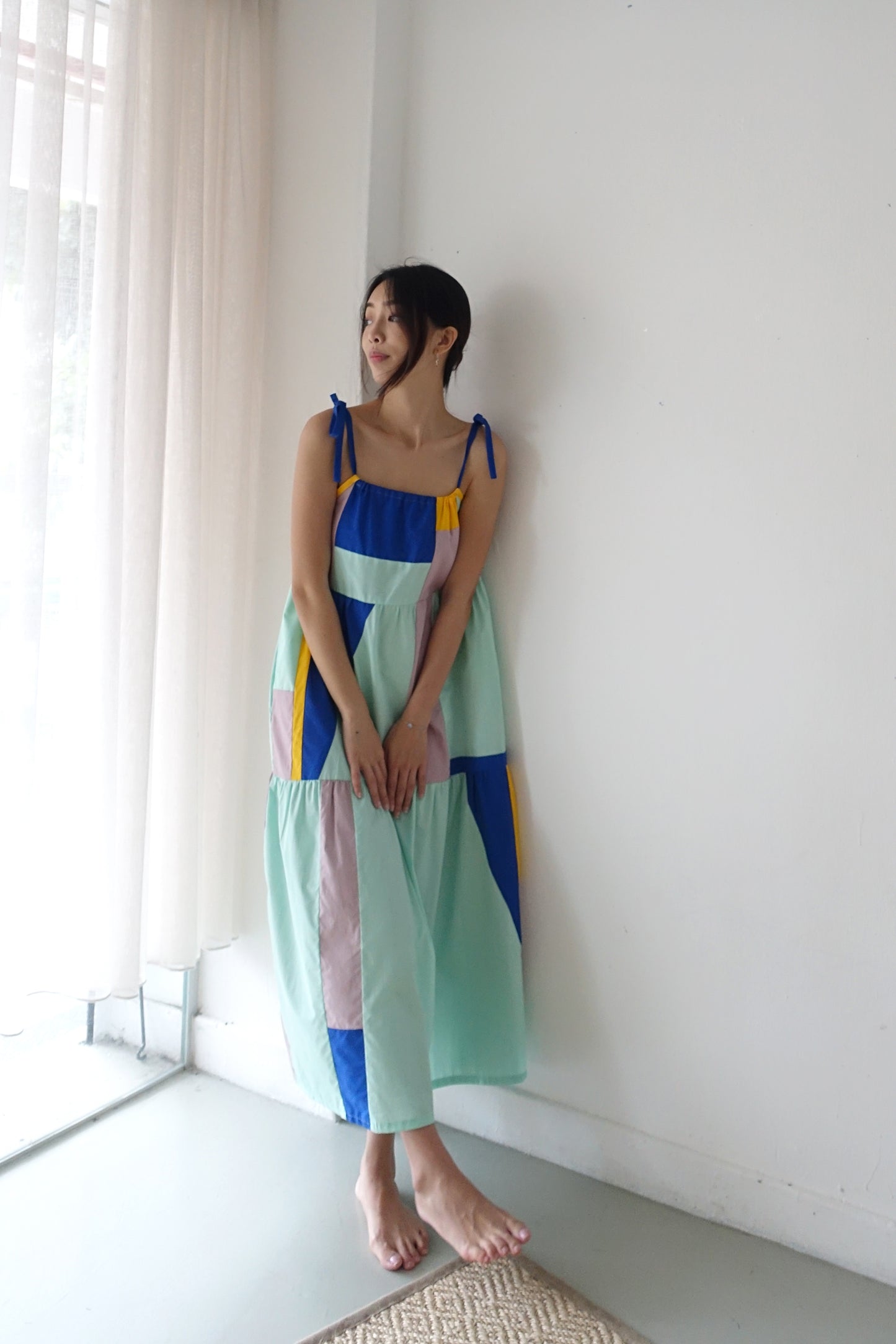 Colourblock Maxi Dress/ Mint