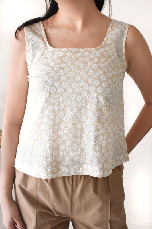 Chloe Top/ Sand Daisy