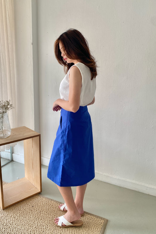 A-Line skirt/ Cobalt