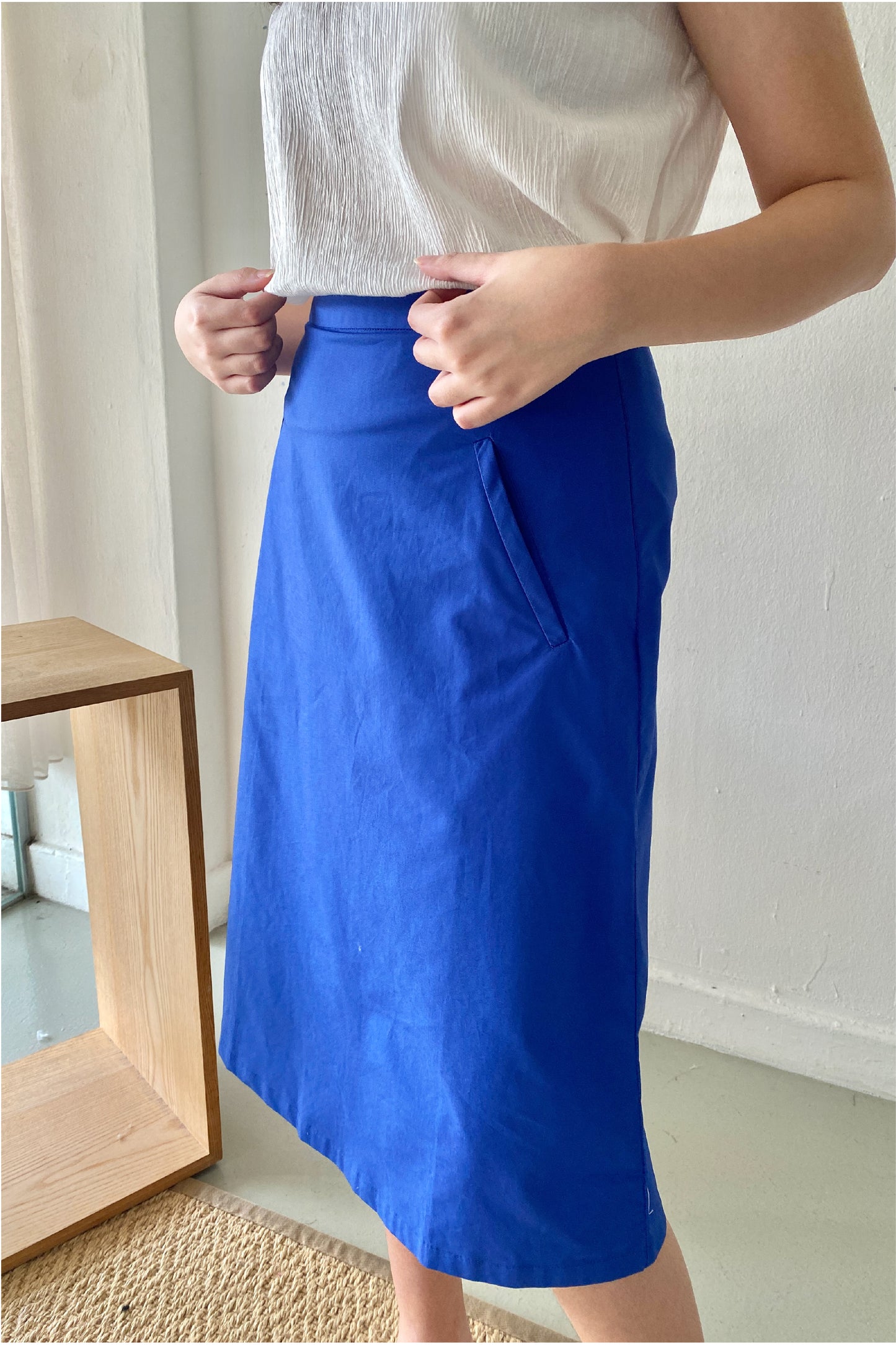 A-Line skirt/ Cobalt