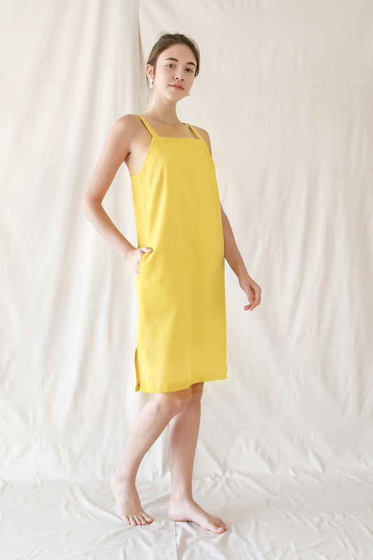 Reset Sale/ Cami Slip Dress / Lemon