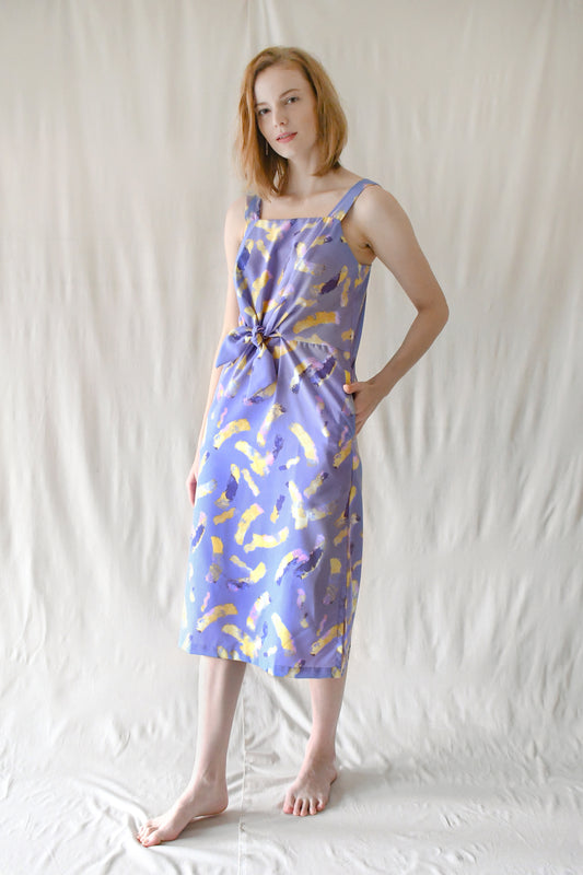 Reset Sale/ Lydia Midi Dress / Lilac Yellow