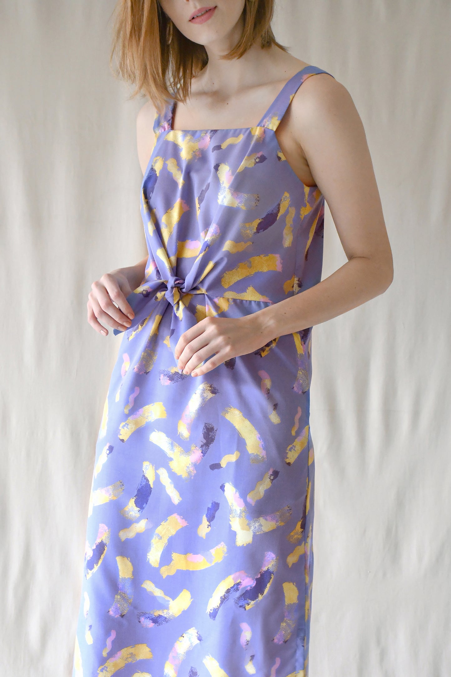 Lydia Midi Dress / Lilac Yellow