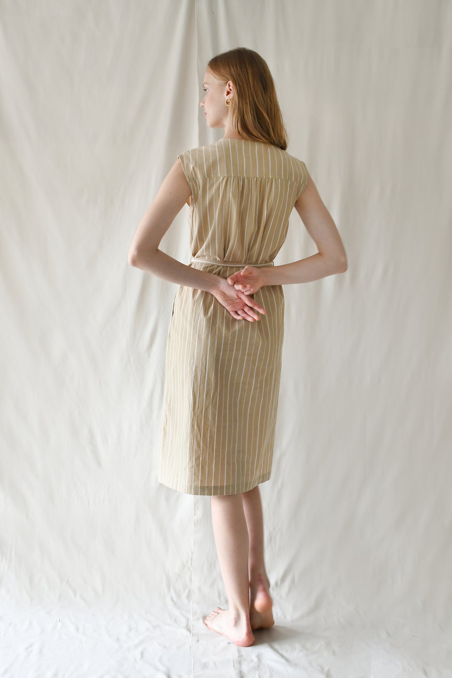 Lea Dress / Sand Stripes