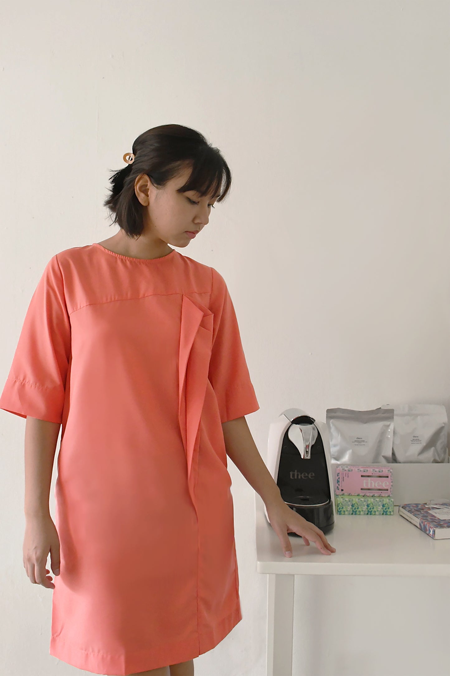 Archive Sale / Origami Dress / Coral