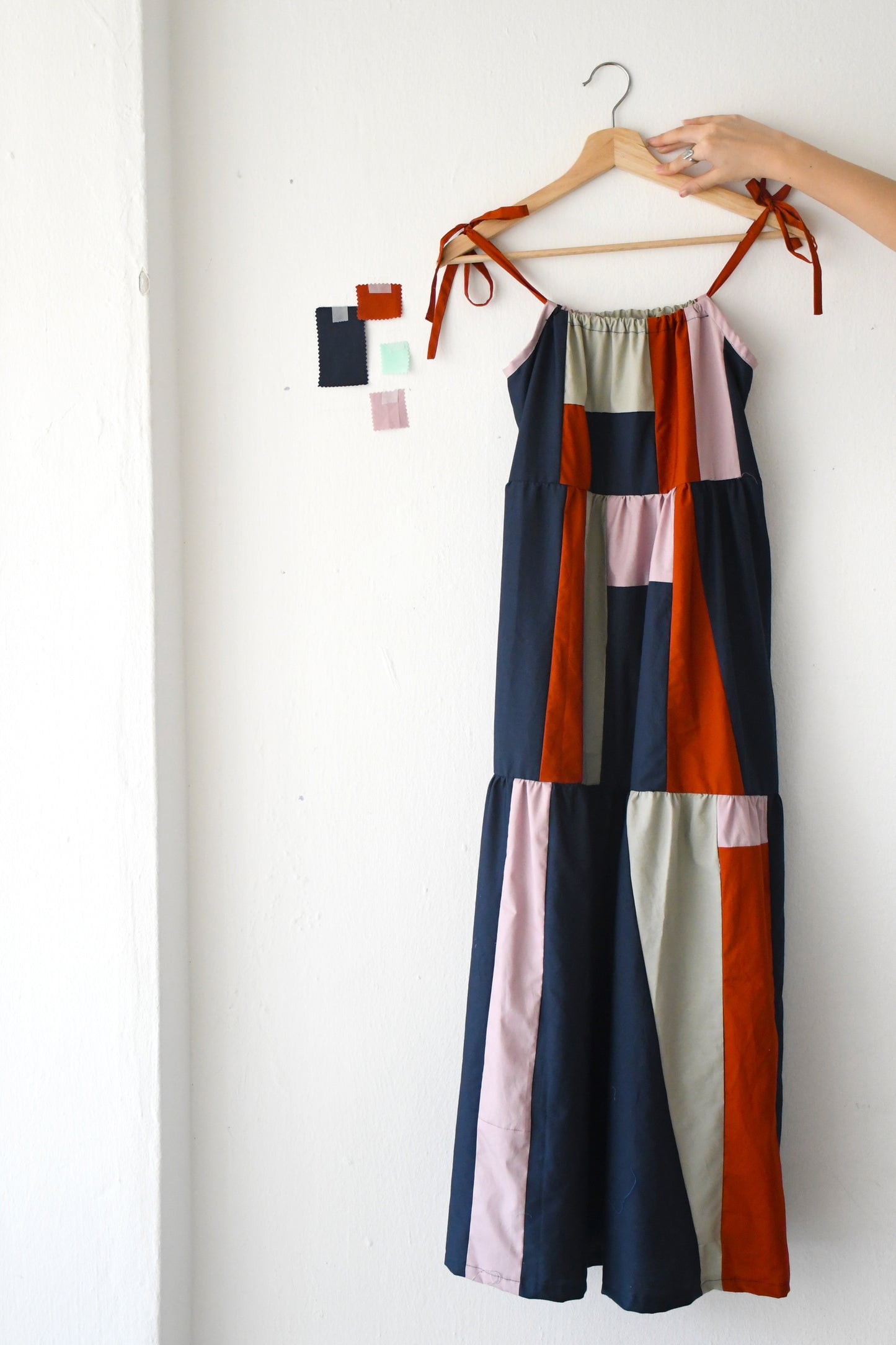 Colourblock Maxi Dress/ Navy
