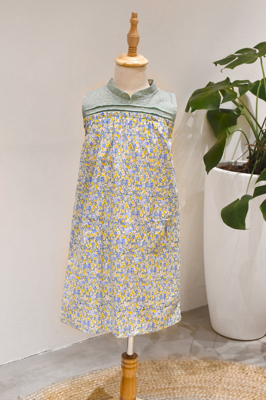 LITTLES Mandarin Etna Dress / Blue Garden