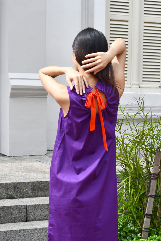 Mandarin Sylvie Dress / Violet
