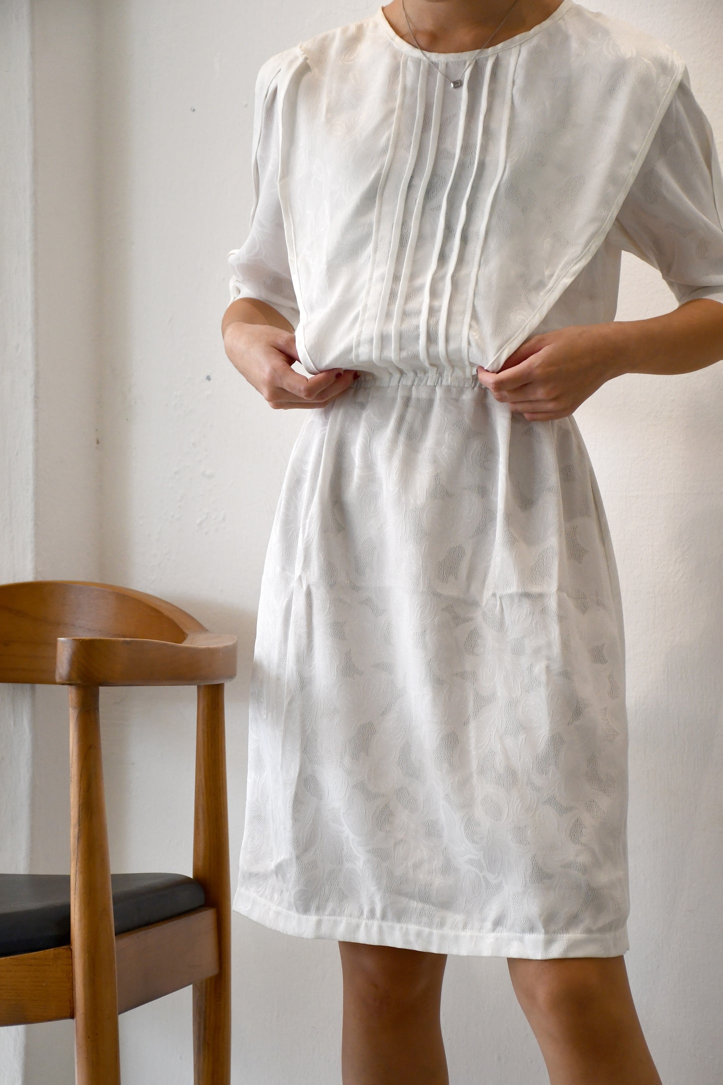 Archive Sale / Olivia Pintuck Dress / Ivory